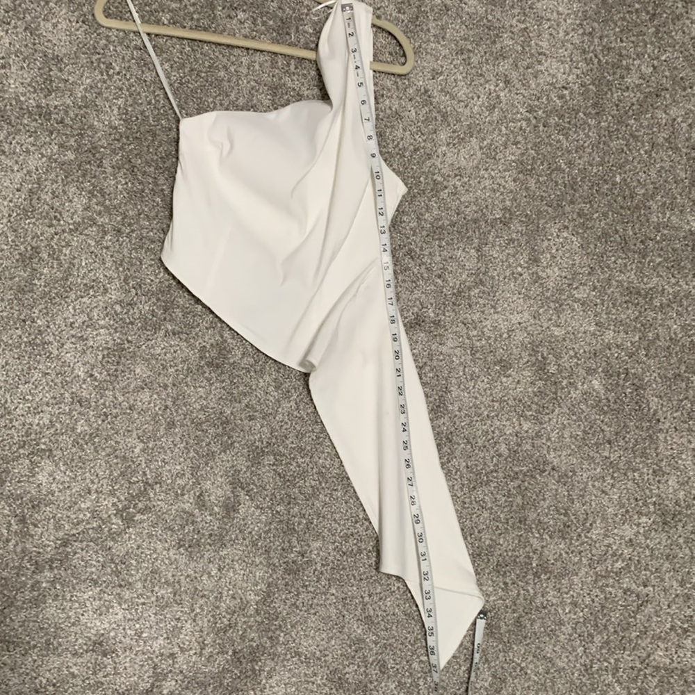 Zara One Shoulder Asymmetrical Tank Top - Picture 8 of 10